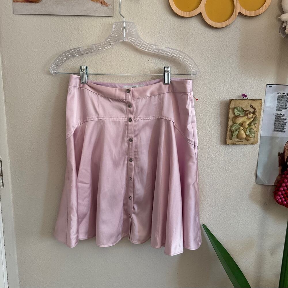 Armani Exchange Pink Mini Button Front Skirt 4